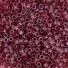 DB0924 Cranberry Red Sparkle Crystal Lined, Size 11/0 Miyuki Delica Beads, 50gm ...