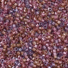 DB0982 Purple Rose Gold Sparkle Lined, Size 11/0 Miyuki Delica Beads, 50gm bag