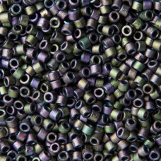 DB1053 Matted Metallic Plum Emerald Gold Iris Miyuki 11/0 Delica Beads, 50 Gram ...