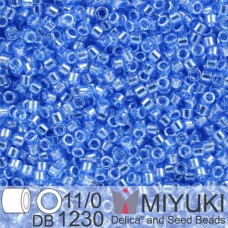 DB1230 Blue Azure Transparent Luster, Size 11/0 Miyuki Delica Beads, 50g approx....