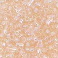 DB1243 Pink Mist Transparent AB, Size 11/0 Miyuki Delica Beads, 50g approx.