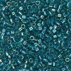 DB1248 Teal Caribbean Transparent AB, Size 11/0 Miyuki Delica Beads, 50g approx.