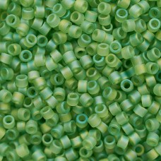 DB1281 Lime Transparent AB Matte, Size 11/0 Miyuki Delica Beads, 50 Grams