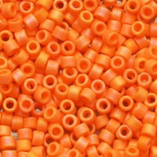 DB1593 Orange Mandarin Opaque AB Matte, Size 11/0 Miyuki Delica Beads, 50g appro...