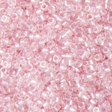 DB1673 Pearl Lined Transparent Pink AB, Size 11/0 Miyuki Delica Beads, 50 Grams