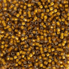 DB1681 Silver Lined Glazed Dark Saffron, Size 11/0 Miyuki Delica Beads, 50 Grams