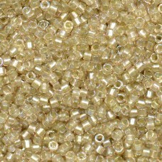 DB1766 Sparkling Celery Lined Light Tea Rose AB, Size 11/0 Miyuki Delica Beads, ...