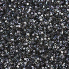 DB1872B Rustic Gray AB Silk Inside Dyed, Size 11/0 Miyuki Delica Beads, 50gm bag...