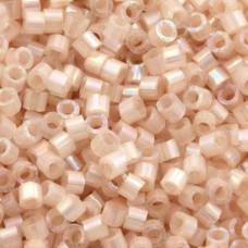 DB1874B Pale Apricot AB Silk Inside Dyed, Size 11/0 Miyuki Delica Beads, 50gm ba...