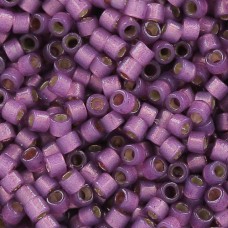 DB2182B  Semi-Frosted Silver Lined Dyed Lilac 11/0 Duracoat Miyuki Delica Beads...