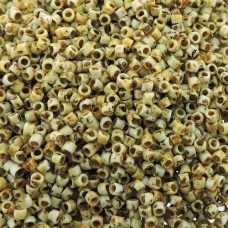 DBM2262 Opaque Yellow Picasso, Size 10/0  Miyuki Delica Beads, Colour code 2262 ...