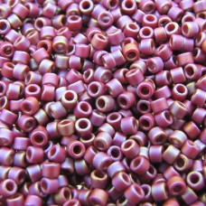 DB2308B  Matte Opaque Glazed Trillium Red AB Size 11/0 Miyuki Delica Beads, 50g...