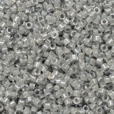 DB2392 Pearl Grey Fancy Lined Size 11/0 Miyuki Delica Beads, 50gm bag