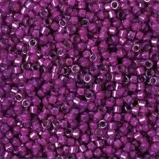 DB0281B Pale Blue Magenta Lined-Dyed, Size 11/0 Miyuki Delica Beads, 50gm bag