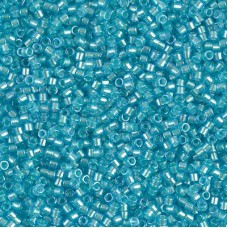 DB1708 Mint Pearl Lined Ocean Blue, Size 11/0 Miyuki Delica Beads, 50g Wholesale...