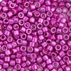 DB0422 Fuchsia Opaque Galvanized-Dyed, Size 11/0 Miyuki Delica Beads, 50gm bag