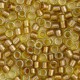 DB0909 Gold Honey Sparkle Chartreuse Lined, Size 11/0 Miyuki Delica Beads, 50gm bag