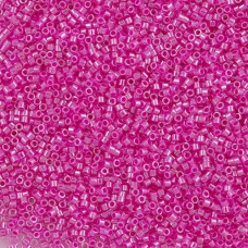 DB0247 Crystal Fuchsia Ceylon Lined-Dyed, Size 11/0 Miyuki Delica Beads, 50gm ba...