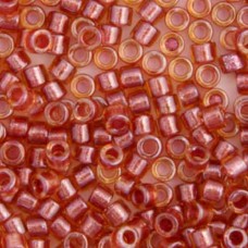 DB0913 Salmon Sparkle Topaz Lined, Size 11/0 Miyuki Delica Beads, 50gm bag