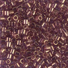 DBL0108 Amethyst Transparent Gold Luster size 8/0 Miyuki Delica Beads, Colour 01...