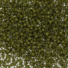 DB2357 Opaque Army Green Duracoat size 11/0 Miyuki Delica Beads, 50gm approx..