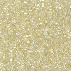 DB1676 Pearl Lined Transparent Pale Yellow AB, Size 11/0 Miyuki Delica Beads, Wh...