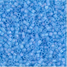 DBM0861 Aqua Transparent AB Matte, Size 10/0  Miyuki Delica Beads, 50 Gram Bag