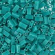 Turquoise Opaque Luster Half Tila Beads, colour 0412, 5.2gm approx.