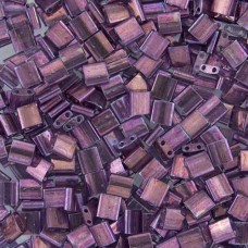 Bulk Bag Tila Beads Light Amethyst Transparent Gold Luster 50g - 0316