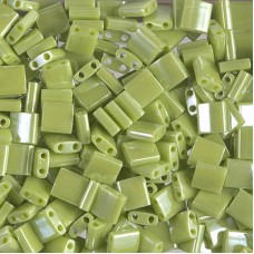 Chartreuse Opaque Luster, Colour 439  Miyuki Tila Bead 5.2g approx.