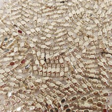 Beadalon 510B-061 Metal Beads, 2.4 x 6mm Rectangle, Silver Plated, 1000 Pcs