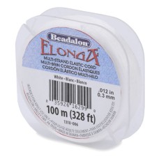 Elonga Elastic Thread, White, 0.3mm, 100M