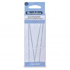 Beadalon JNEED4.50/4 Big Eye Needles, 4.5", 4 Pack