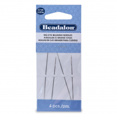 Beadalon JNEED2.25/4 Big Eye Needles, 2.25", 4 Pack