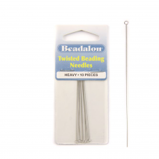 Heavy Twisted Needles, 5inch long, pack of 10, Beadalon 700H-201