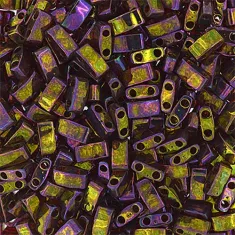 Dark Topaz Transparent AB Gold Luster Half Tila Beads, colour 0301, 50gm Wholesale Pack Dark Topaz Transparent AB Gold Luster Half Tila Beads, colour 0301, 50gm Wholesale Pack