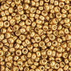 Duracoat Galvanized Gold Colour 4202 Miyuki 15/0 Seed Beads, 100g apprx. Duracoat Galvanized Gold Colour 4202 Miyuki 15/0 Seed Beads, 100g apprx.