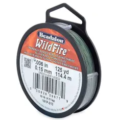 Green 0.15mm Wildfire Beading Thread, 161P-010 Wildfire Beading Thread, 114m spool (125yds) Green 0.15mm Wildfire Beading Thread, 161P-010 Wildfire Beading Thread, 114m spool (125yds)